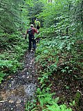 40 Walking thru mud - 2020 June Cranberry Wilderness WV